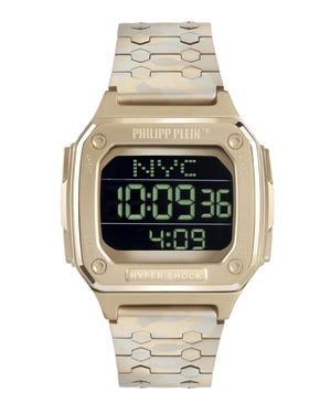 Philipp Plein Hyper $hock Gold Herren Armbanduhr PWHAA1021