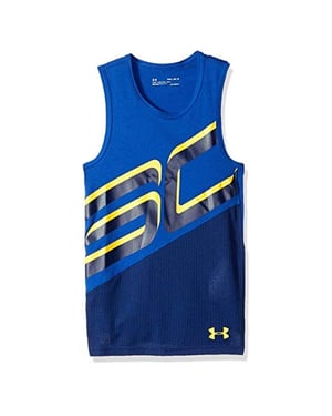 Under Armour Stephen Curry Runde Hals ärmellose Marineblaue Kinder Weste 1306222 400
