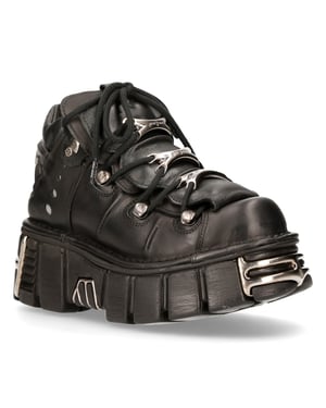 New Rock Schwarze Gothic-Stiefeletten-106-S1