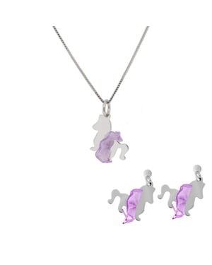 Orphelia 'Celinia' Kinder-Set aus 925er Sterlingsilber: Kettenanhänger + Ohrringe - Silber SET-7134