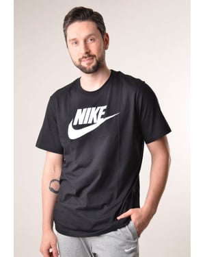 Nike Swoosh Futura Herren-T-Shirt in Schwarz