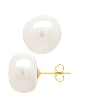 Ohrringe Gelbgold - Echte Süßwasser-Zuchtperlen Barock 12-13 mm
