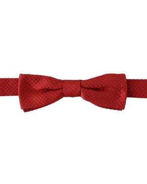Dolce & Gabbana Rot 100% Seide Verstellbarer Hals Papillon Herrenfliege