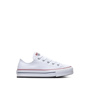 KINDER MODE SCHUHE CHUCK TAYLOR ALL STAR EVA LIFT LEINWAND PLATTFORM WEISS