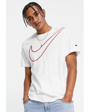 Nike Herren Sportswear T Shirt Big Logo in Weiß