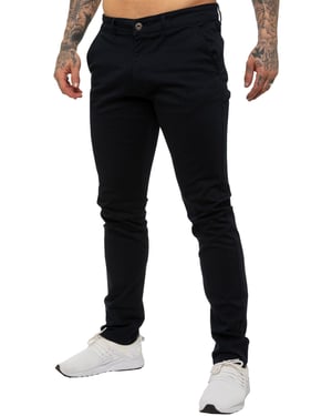 Enzo | Herren Slim Fit Stretch Chino Jeans - Marineblau