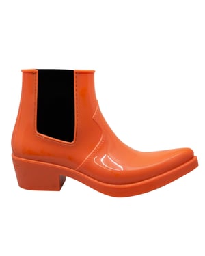 Calvin Klein Carol Rubber Damen Orange Wellington Stiefel