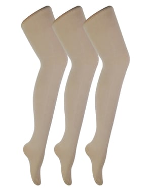 3 Paar Multipack Damen farbige undurchsichtige 80 Denier Strumpfhosen | Sock Snob | einfarbige Strumpfhosen in Blockfarbe - Natur