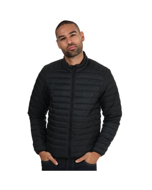 Ben Sherman Leichtgewichtige gepolsterte Trichterhalsjacke für Herren in Schwarz