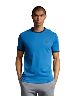 Lyle & Scott Ringer T-Shirt Yale Blau/Marineblau