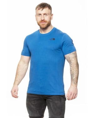 The North Face Mens SS einfache Kuppel T Shirt Bomber blau