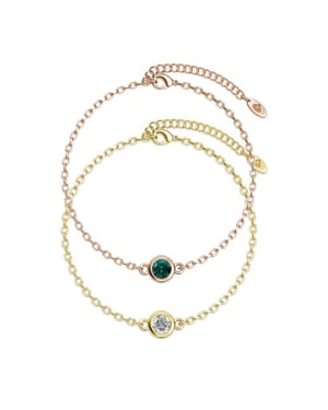 Geburtsstein-Armband - Gold, Rose Gold und Multi