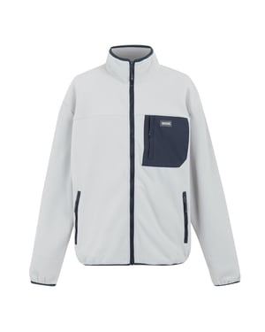 Regatta - "Frankie" Fleecejacke Durchgehender Reißverschluss für Herren (Silbergrau/Marineblau)