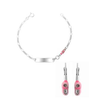 Orphelia 'Megane' Kinder-Set aus 925er Sterlingsilber: Armband + Ohrringe - Silber SET-7136