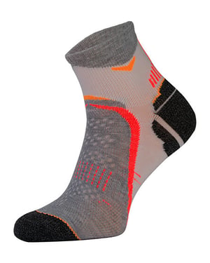 COMODO - Unisex Chaussettes Basses Running Argentees courtes Antibacteriennes - Saumon Blanc
