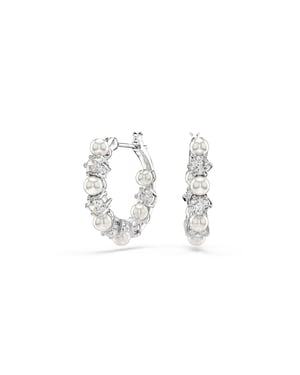 Swarovski 'Matrix Pearl' Damen-Ohrhänger aus Basismetall - Silber 5709256