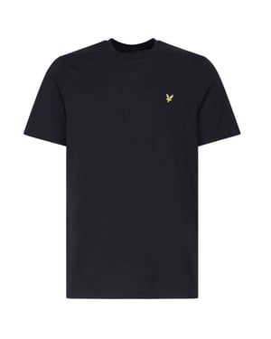 Lyle & Scott Brand Logo-T-Shirt auf der Brust in dunklem Marineblau