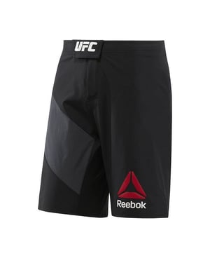 Reebok UFC FK Octagon Replica Herren-Shorts mit Grafiklogo, Schwarz