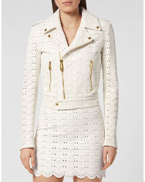 Leder Biker-Jacke
