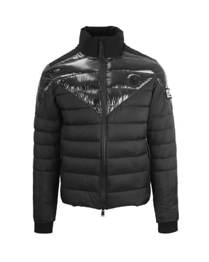 Plein Sport Schlichte, gesteppte schwarze Jacke