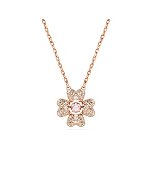 Swarovski 'Idyllia' Damen Halskette aus goldplattiertem Metall - Rose 5674211