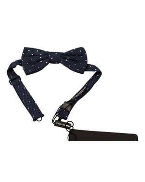 Dolce & Gabbana Herren Dunkelblau Mustergemusterte Verstellbare Hals-Papillon-Schleife
