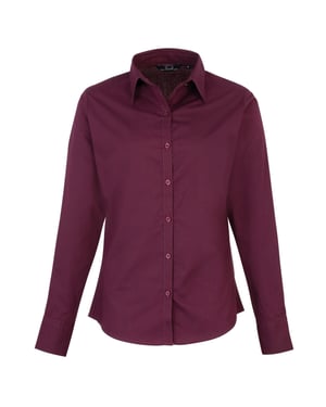 Premier - Bluse für Damen Langärmlig (Aubergine)