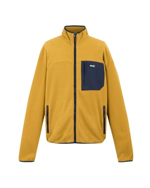Regatta - "Frankie" Fleecejacke Durchgehender Reißverschluss für Herren (Senf /Marineblau)
