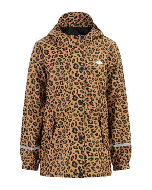 Schmuddelwedda Regenjacke Mädchen schwarz beige leo