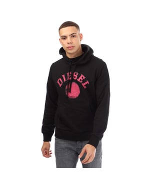 Diesel - Schwarzer Kapuzenpullover Mit Verzerrtem Punktdesign