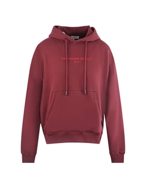 Off-White Wie war Ihre Lieferung dunkelrot Skate Hoodie