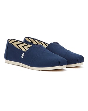 TOMS Alpargata Baumwolle Canvas Womens Marine Espadrilles