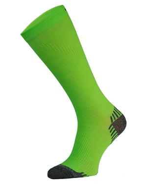 COMODO - 1 Paire Chaussettes Genou Sport Running Contention Homme Femme - Néon Vert