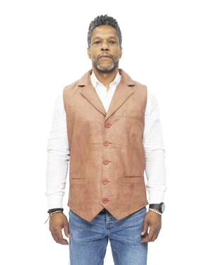 Herren Smart Classic Lederweste-Bristol