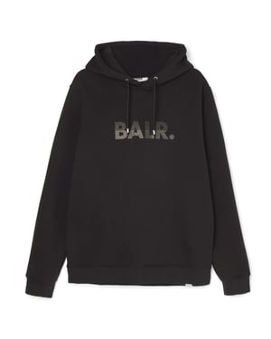 Olaf Straight Hoodie von BALR. in der farbe Schwarz und in größe XXL.