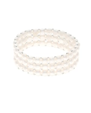 Armband 3 Reihen aus echten Süßwasserperlen - 4 mm