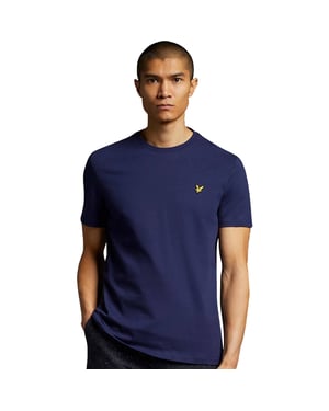 Lyle & Scott Einfarbiges T-Shirt in Marineblau