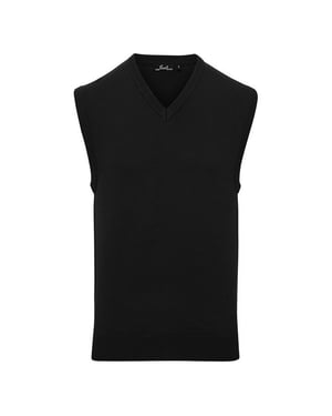 Premier - Pullover-Weste für Herren Ärmellos (Schwarz)