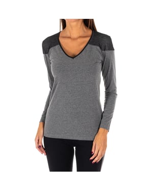 Damen V-Ausschnitt Langarm-Outdoor-T-Shirt DB756