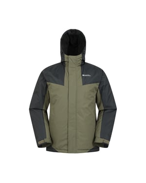 Mountain Warehouse Herren Dusk III Skijacke (dunkles Khaki/Schwarz)