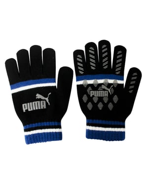 Puma Cat Magic Big Logo Winter Herren Handschuhe Schwarz Blau 041678 01