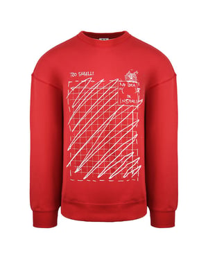 Puma x Michael Lau Long Sleeve Crew Hals Red Mens Graphic Sweatshirt 530351 22