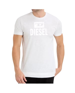 Weisses T-Shirt mit Diesel-Monotone-Logo
