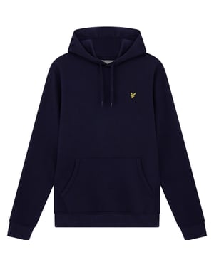 Dunkelblauer Kapuzenpullover mit Lyle & Scott-Logo