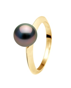 DIADEMA - Ring - Tahiti-Perle - Gelbgold