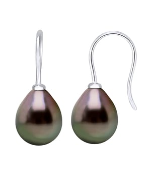 DIADEMA - Ohrringe - Silber und echte Tahiti-Perlen