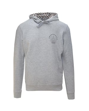 Aquascutum Aldis Emblem Logo Grauer Kapuzenpullover