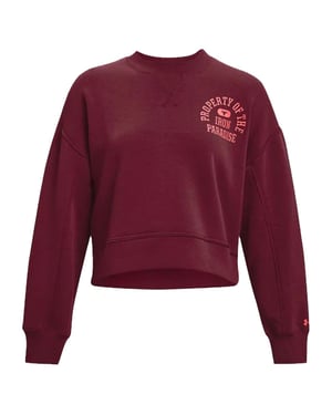 Under Armor Project Rock Womens Burgund Fleece Pullover