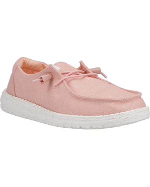 HEYDUDE Wendy Canvas 100% Baumwolle Damen Rosa Loafers