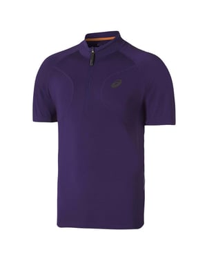 Asics Motion Dry Fujitrail Lila Poloshirt für Herren